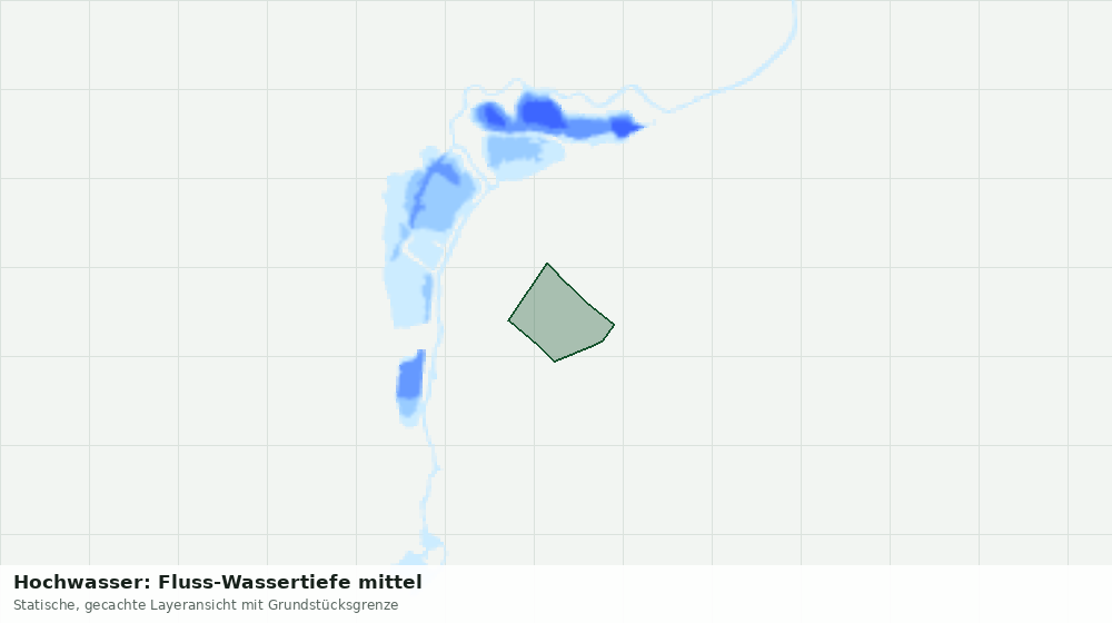 Statische Kartenansicht: Hochwasser: Fluss-Wassertiefe mittel