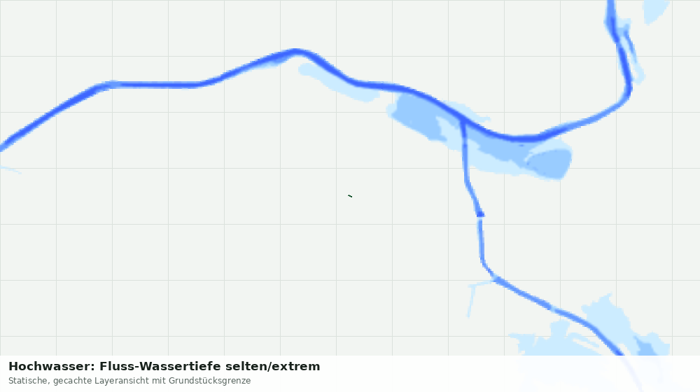 Statische Kartenansicht: Hochwasser: Fluss-Wassertiefe selten/extrem