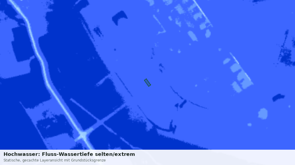 Statische Kartenansicht: Hochwasser: Fluss-Wassertiefe selten/extrem