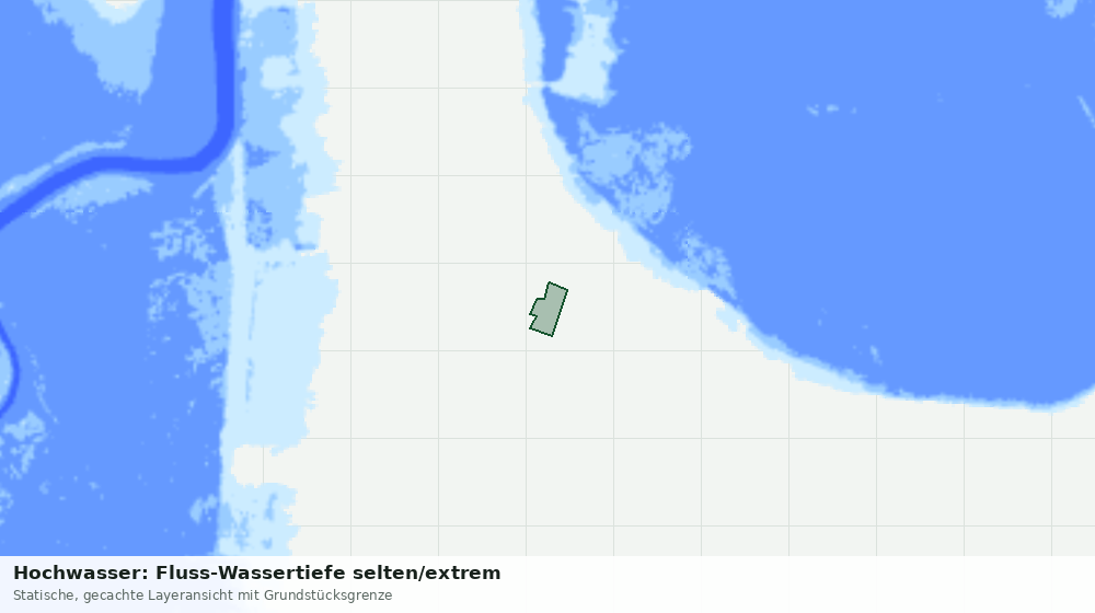 Statische Kartenansicht: Hochwasser: Fluss-Wassertiefe selten/extrem