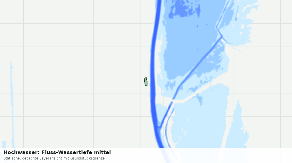 Statische Kartenansicht: Hochwasser: Fluss-Wassertiefe mittel