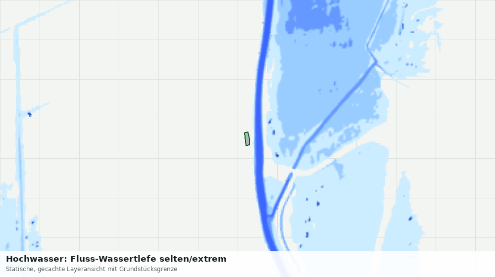 Statische Kartenansicht: Hochwasser: Fluss-Wassertiefe selten/extrem
