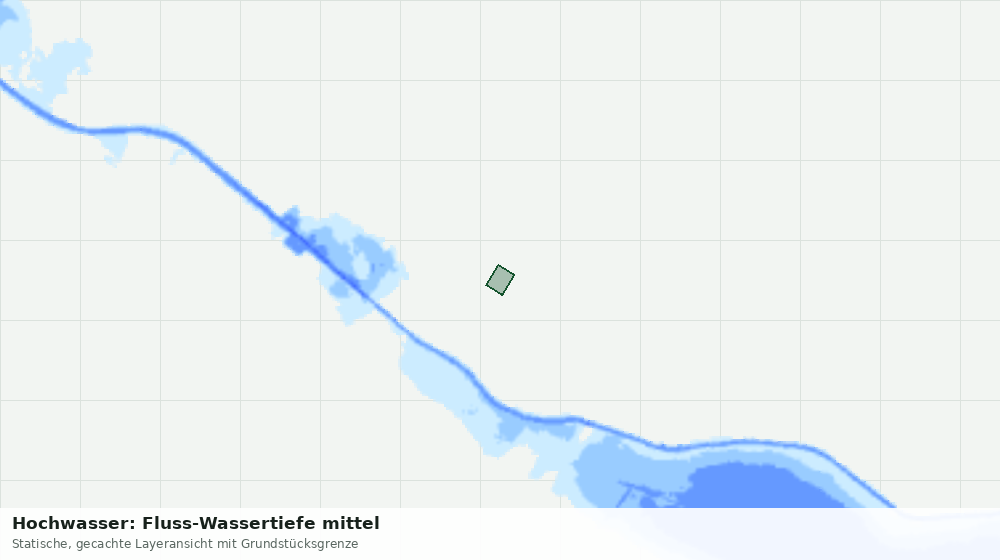 Statische Kartenansicht: Hochwasser: Fluss-Wassertiefe mittel