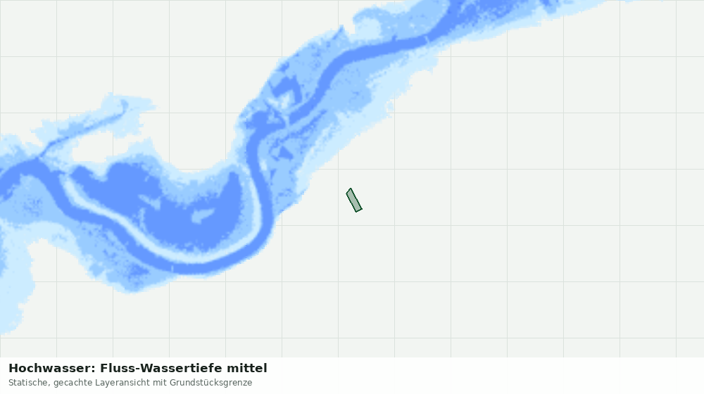 Statische Kartenansicht: Hochwasser: Fluss-Wassertiefe mittel