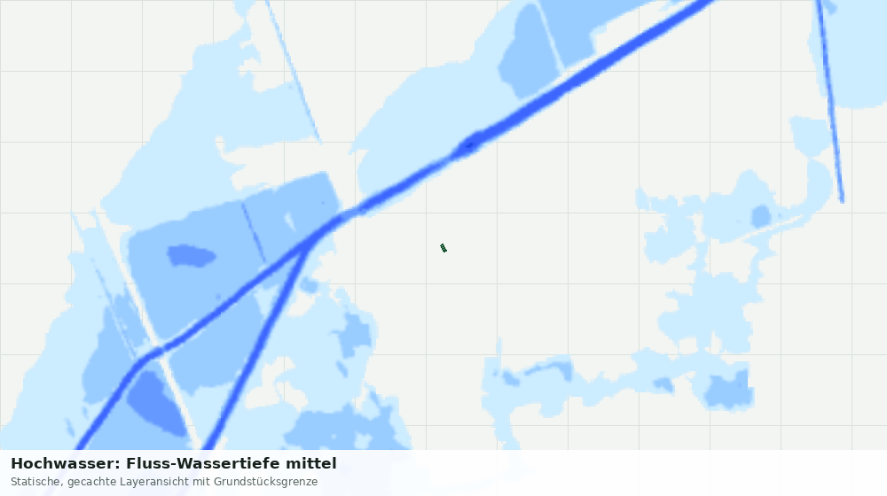 Statische Kartenansicht: Hochwasser: Fluss-Wassertiefe mittel
