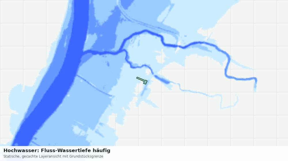 Statische Kartenansicht: Hochwasser: Fluss-Wassertiefe häufig