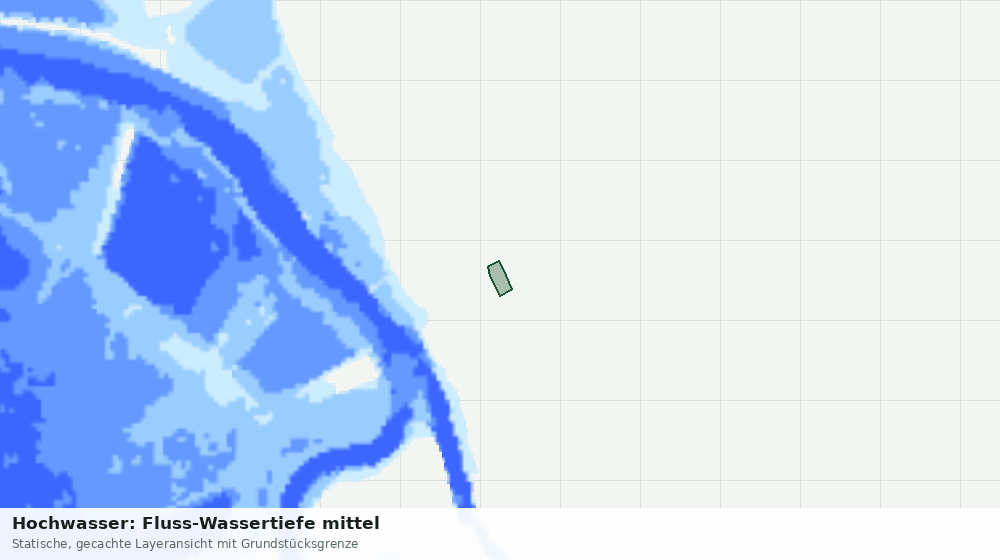 Statische Kartenansicht: Hochwasser: Fluss-Wassertiefe mittel