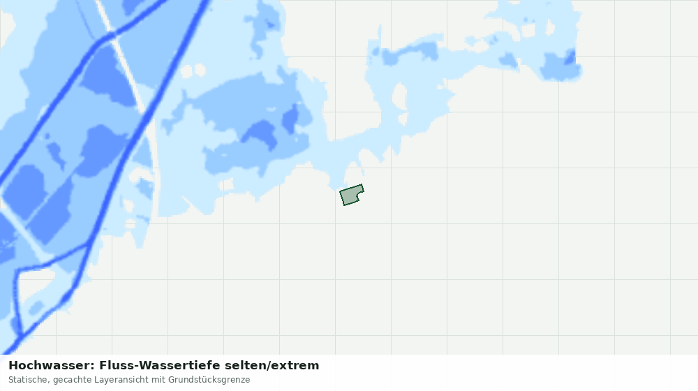 Statische Kartenansicht: Hochwasser: Fluss-Wassertiefe selten/extrem