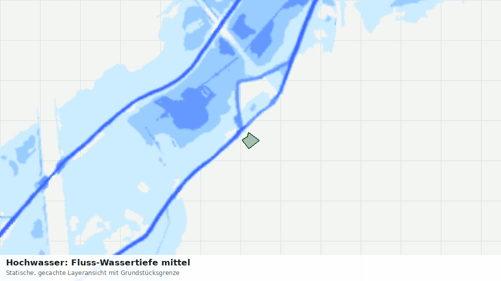 Statische Kartenansicht: Hochwasser: Fluss-Wassertiefe mittel