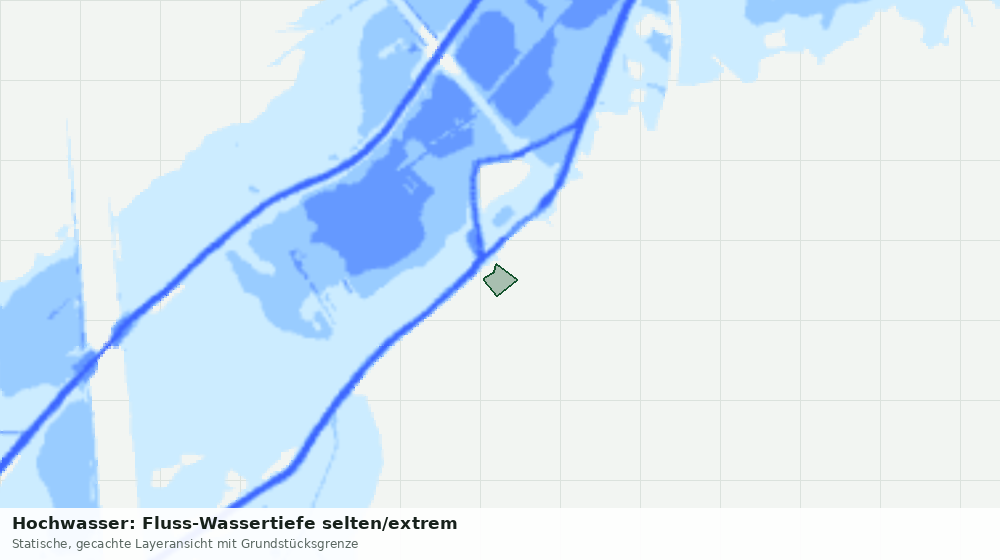 Statische Kartenansicht: Hochwasser: Fluss-Wassertiefe selten/extrem