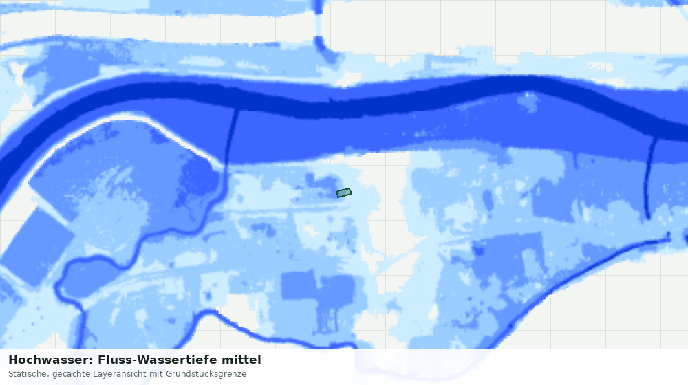 Statische Kartenansicht: Hochwasser: Fluss-Wassertiefe mittel