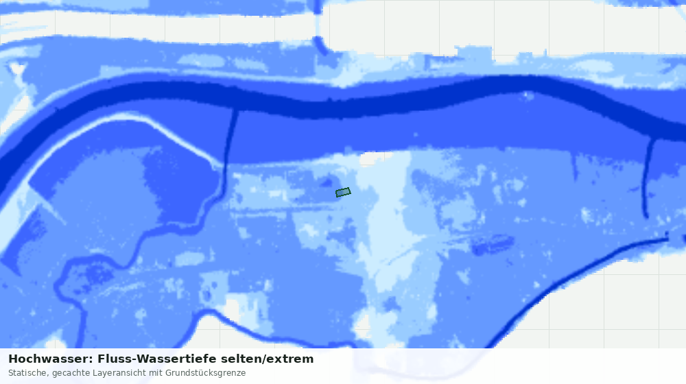 Statische Kartenansicht: Hochwasser: Fluss-Wassertiefe selten/extrem