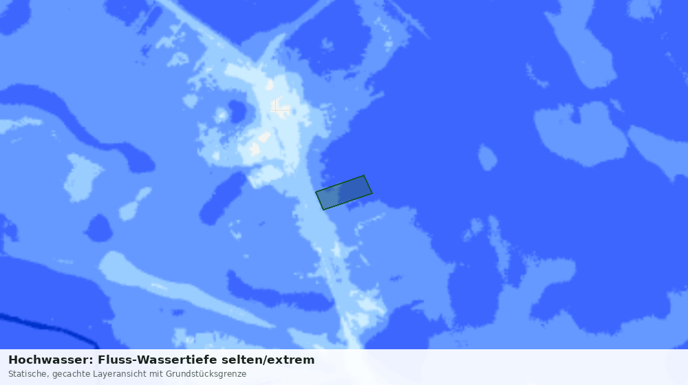 Statische Kartenansicht: Hochwasser: Fluss-Wassertiefe selten/extrem