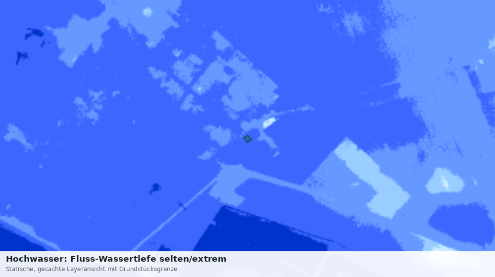 Statische Kartenansicht: Hochwasser: Fluss-Wassertiefe selten/extrem