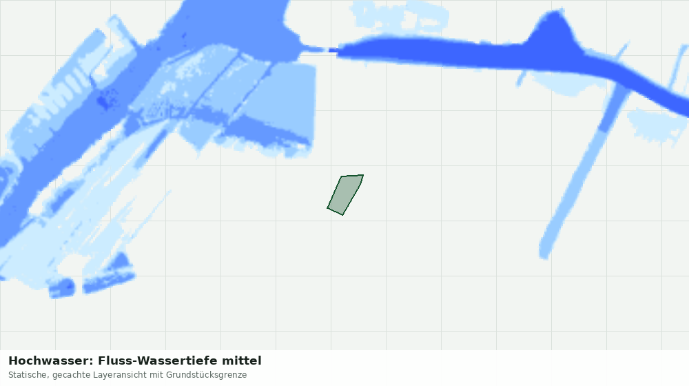 Statische Kartenansicht: Hochwasser: Fluss-Wassertiefe mittel