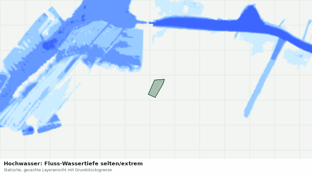 Statische Kartenansicht: Hochwasser: Fluss-Wassertiefe selten/extrem