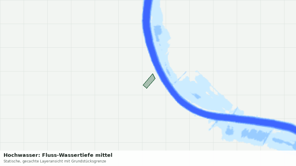 Statische Kartenansicht: Hochwasser: Fluss-Wassertiefe mittel