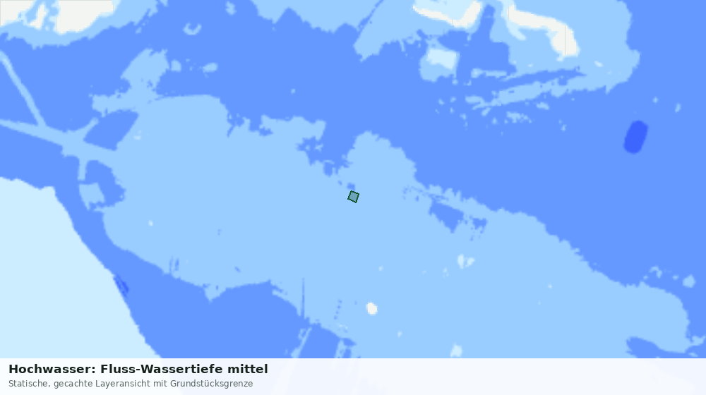Statische Kartenansicht: Hochwasser: Fluss-Wassertiefe mittel