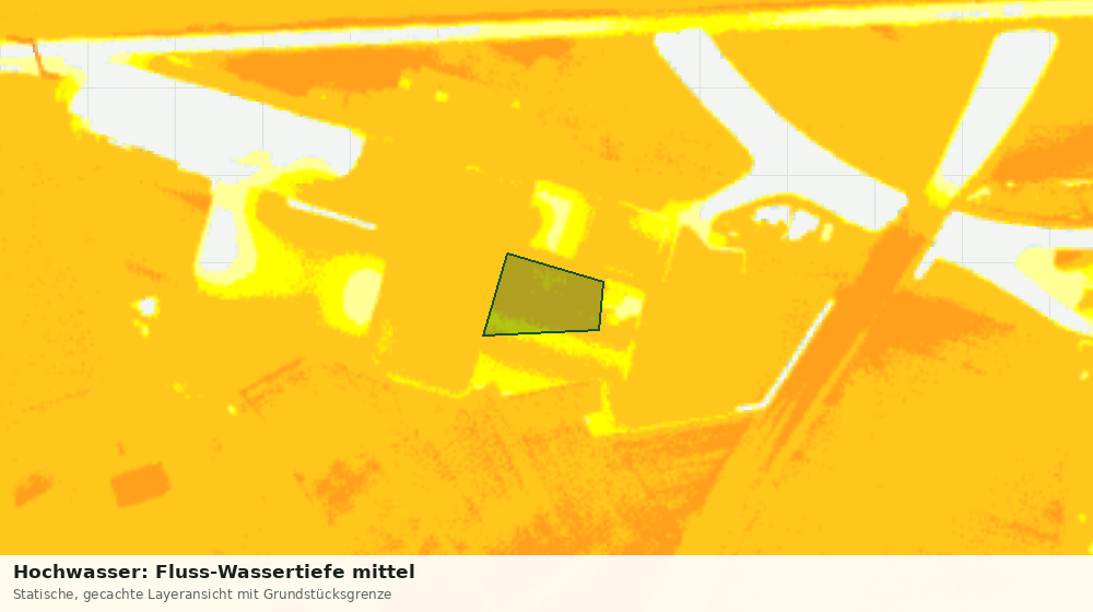 Statische Kartenansicht: Hochwasser: Fluss-Wassertiefe mittel