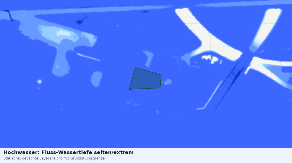 Statische Kartenansicht: Hochwasser: Fluss-Wassertiefe selten/extrem