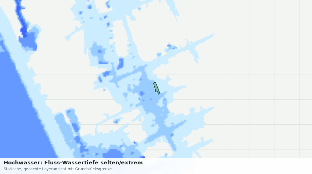 Statische Kartenansicht: Hochwasser: Fluss-Wassertiefe selten/extrem