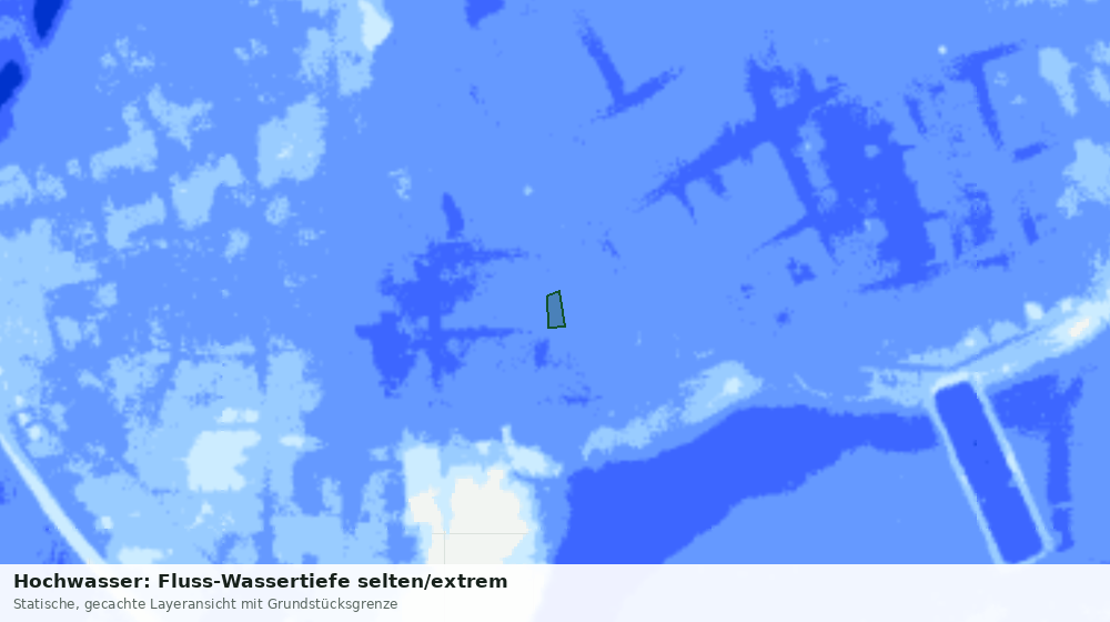 Statische Kartenansicht: Hochwasser: Fluss-Wassertiefe selten/extrem