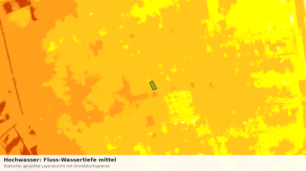 Statische Kartenansicht: Hochwasser: Fluss-Wassertiefe mittel