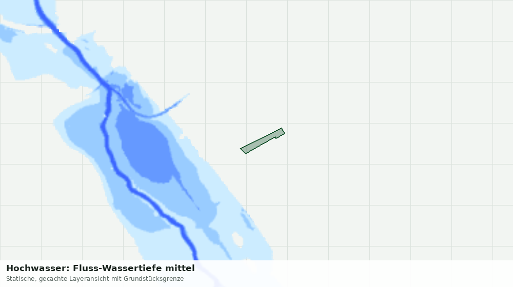Statische Kartenansicht: Hochwasser: Fluss-Wassertiefe mittel