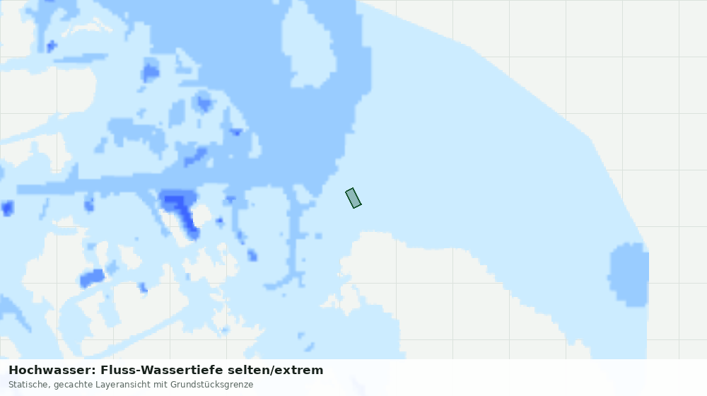 Statische Kartenansicht: Hochwasser: Fluss-Wassertiefe selten/extrem