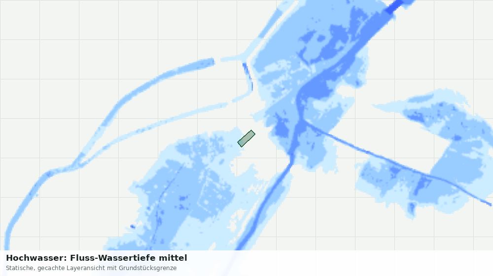 Statische Kartenansicht: Hochwasser: Fluss-Wassertiefe mittel