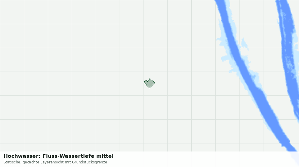 Statische Kartenansicht: Hochwasser: Fluss-Wassertiefe mittel