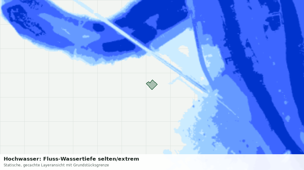Statische Kartenansicht: Hochwasser: Fluss-Wassertiefe selten/extrem