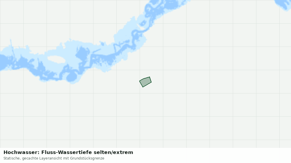 Statische Kartenansicht: Hochwasser: Fluss-Wassertiefe selten/extrem