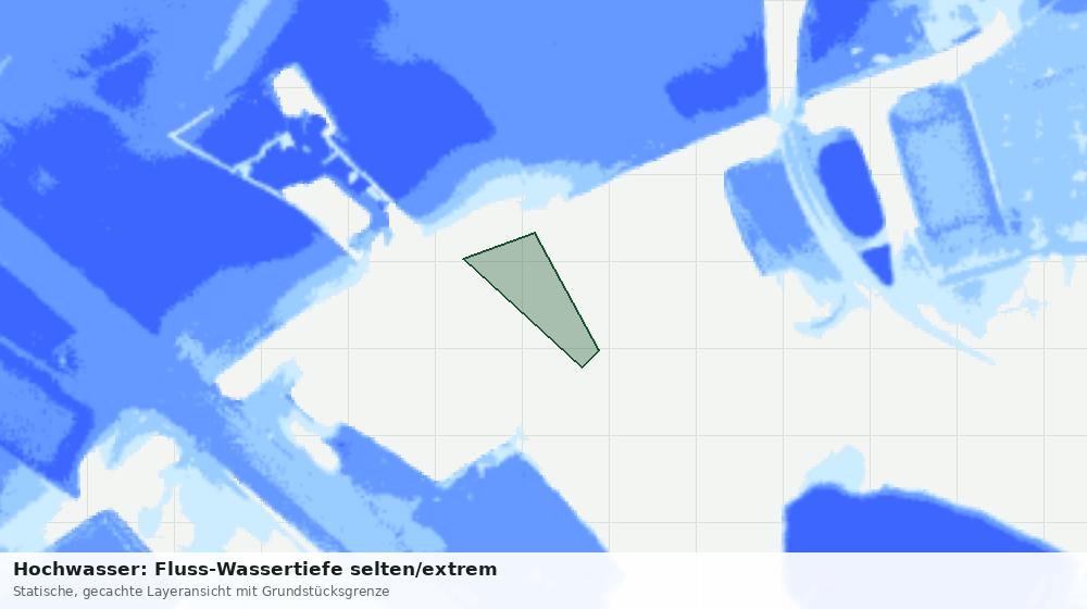 Statische Kartenansicht: Hochwasser: Fluss-Wassertiefe selten/extrem