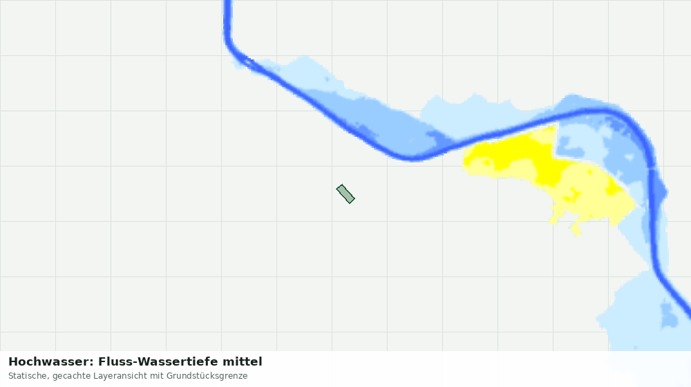 Statische Kartenansicht: Hochwasser: Fluss-Wassertiefe mittel