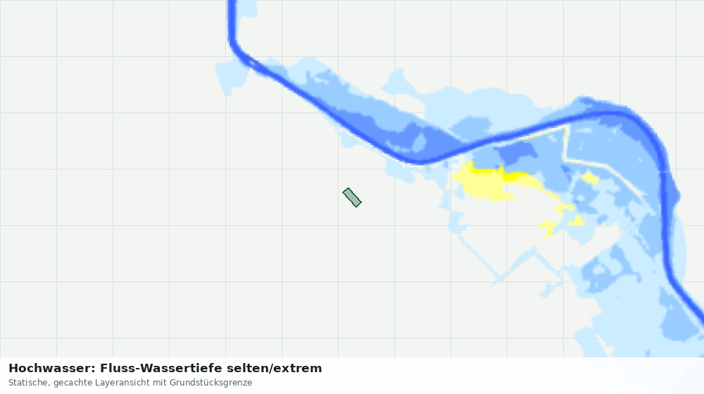 Statische Kartenansicht: Hochwasser: Fluss-Wassertiefe selten/extrem