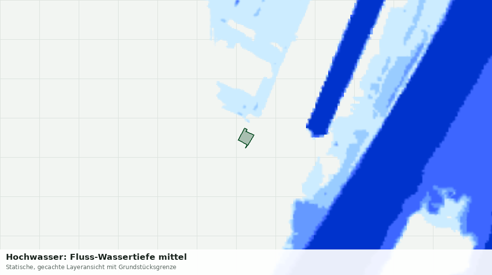 Statische Kartenansicht: Hochwasser: Fluss-Wassertiefe mittel