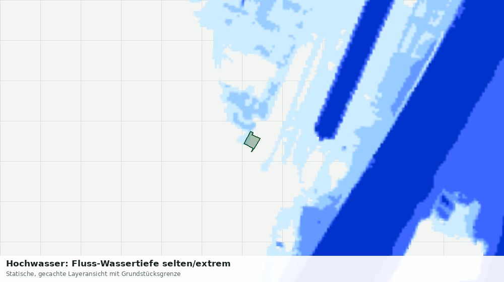 Statische Kartenansicht: Hochwasser: Fluss-Wassertiefe selten/extrem