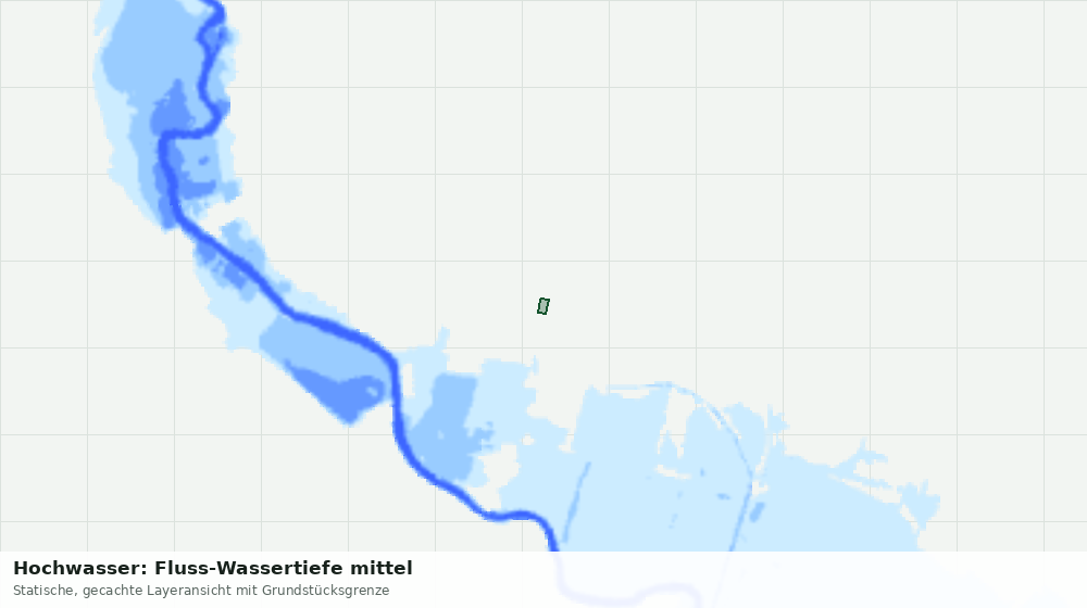 Statische Kartenansicht: Hochwasser: Fluss-Wassertiefe mittel