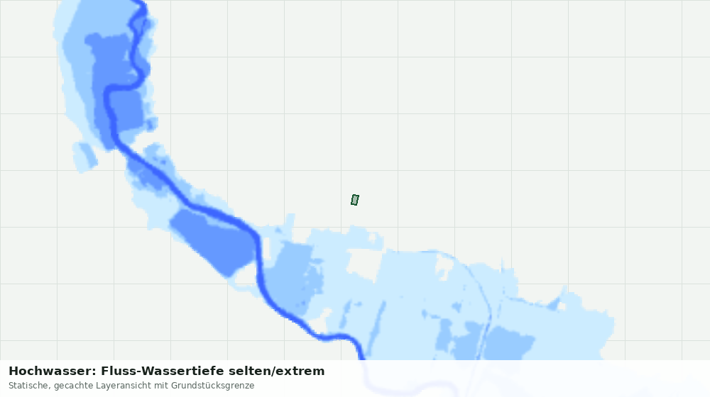 Statische Kartenansicht: Hochwasser: Fluss-Wassertiefe selten/extrem