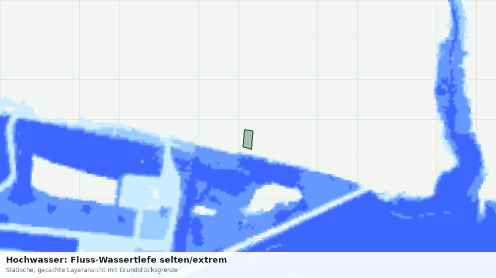 Statische Kartenansicht: Hochwasser: Fluss-Wassertiefe selten/extrem
