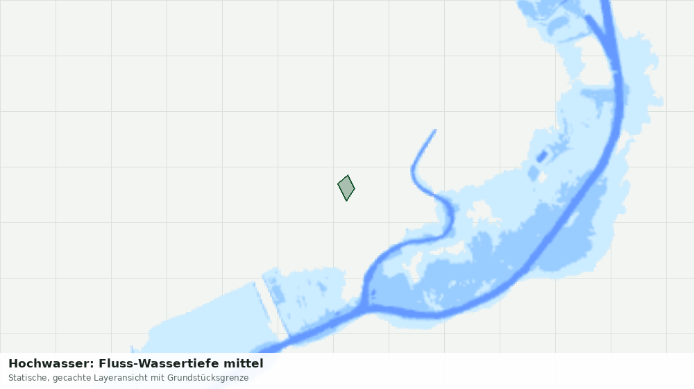 Statische Kartenansicht: Hochwasser: Fluss-Wassertiefe mittel