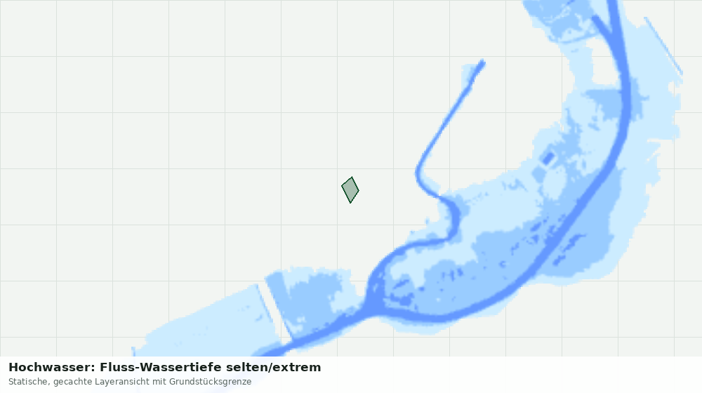 Statische Kartenansicht: Hochwasser: Fluss-Wassertiefe selten/extrem