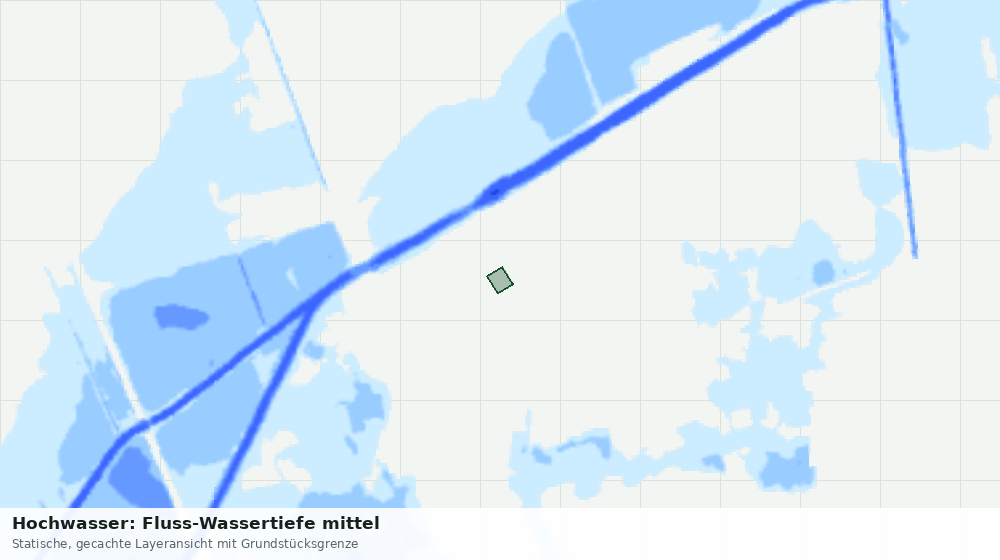 Statische Kartenansicht: Hochwasser: Fluss-Wassertiefe mittel
