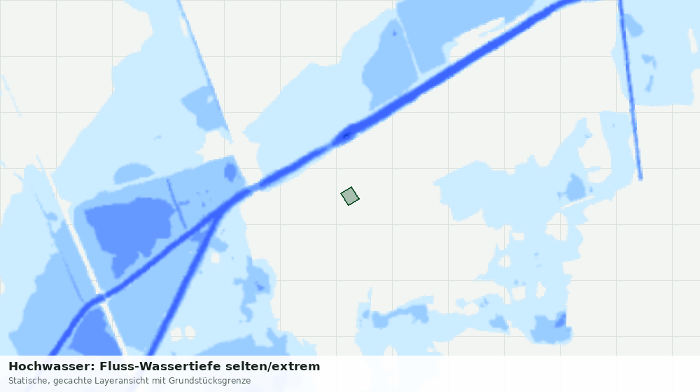 Statische Kartenansicht: Hochwasser: Fluss-Wassertiefe selten/extrem
