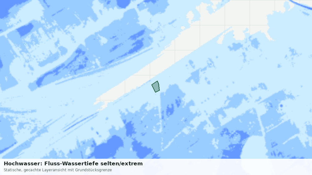 Statische Kartenansicht: Hochwasser: Fluss-Wassertiefe selten/extrem
