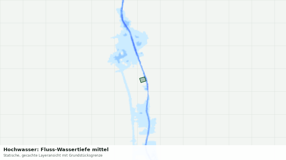 Statische Kartenansicht: Hochwasser: Fluss-Wassertiefe mittel