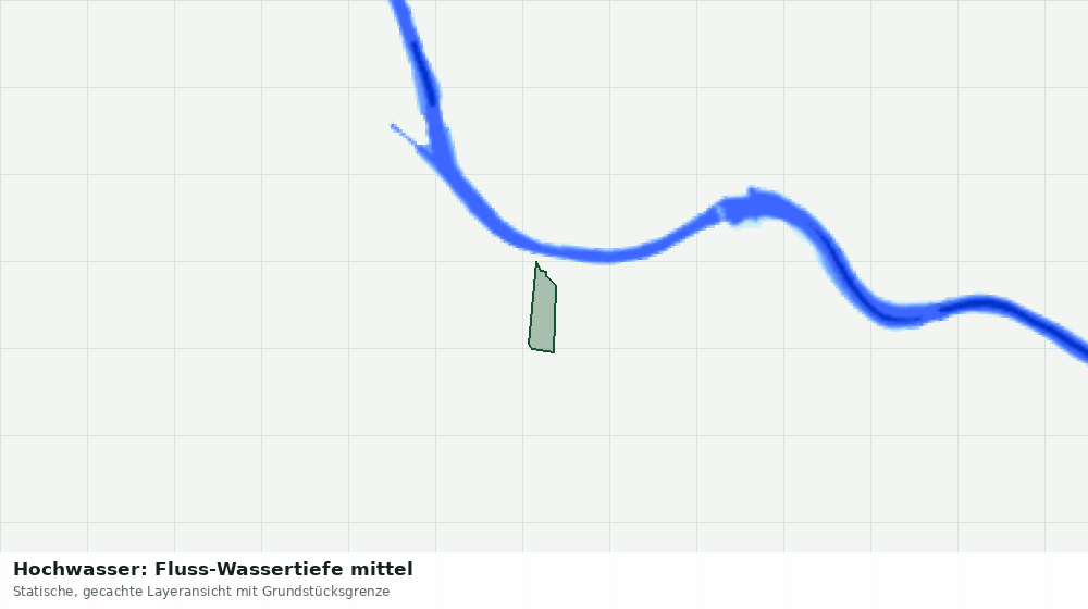Statische Kartenansicht: Hochwasser: Fluss-Wassertiefe mittel