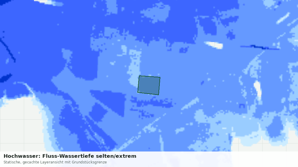 Statische Kartenansicht: Hochwasser: Fluss-Wassertiefe selten/extrem