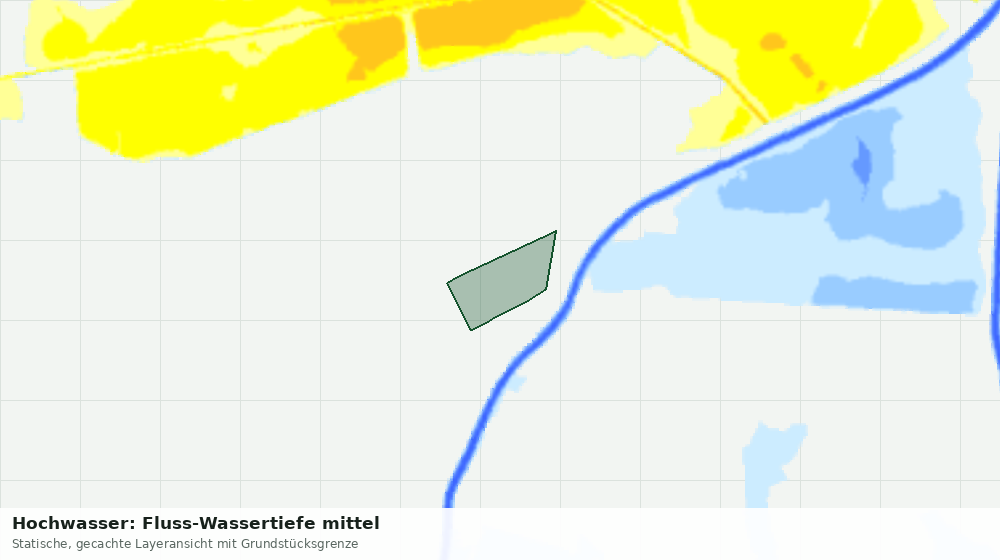 Statische Kartenansicht: Hochwasser: Fluss-Wassertiefe mittel